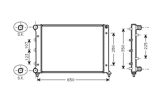 Radiator, engine cooling 01002078 International Radiators