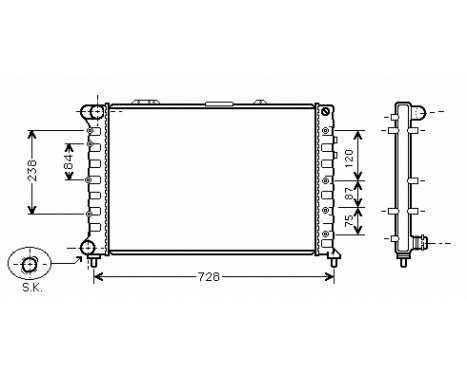 Radiator, engine cooling 01002079 International Radiators