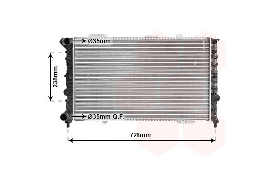 Radiator, engine cooling 01002079 International Radiators, Image 2