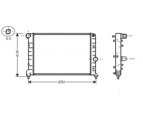 Radiator, engine cooling 01002083 International Radiators