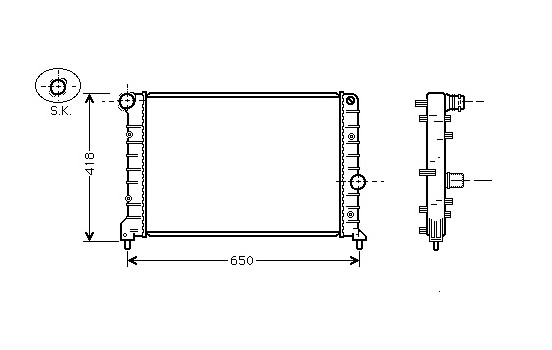 Radiator, engine cooling 01002083 International Radiators