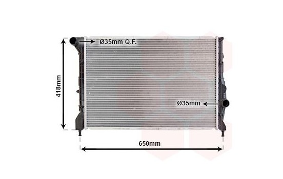Radiator, engine cooling 01002083 International Radiators, Image 2