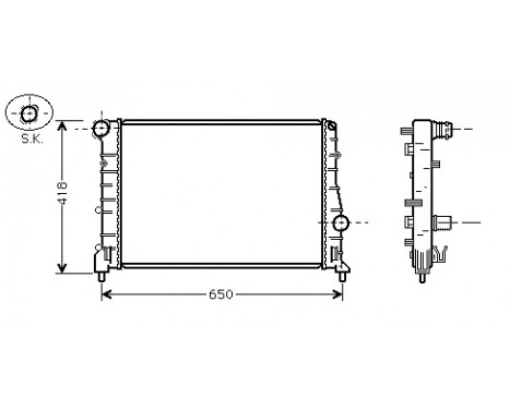 Radiator, engine cooling 01002084 International Radiators