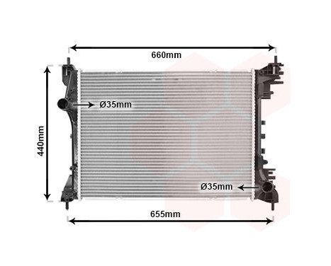 Radiator, engine cooling 01002117 International Radiators, Image 2