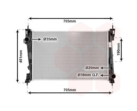 Radiator, engine cooling 01002123 International Radiators, Image 2