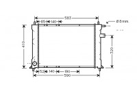 Radiator, engine cooling 02002111 International Radiators