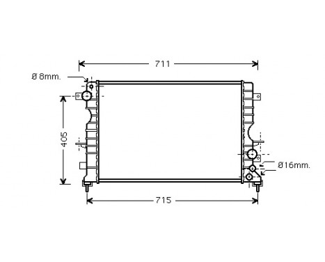 Radiator, engine cooling 02002165 International Radiators