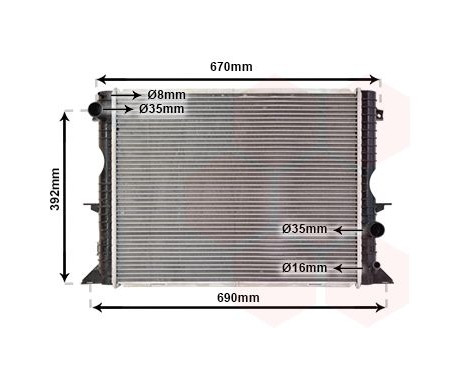 Radiator, engine cooling 02002184 International Radiators, Image 2