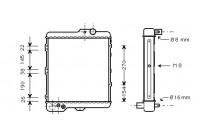 Radiator, engine cooling 03002002 International Radiators