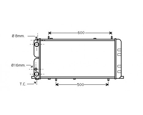 Radiator, engine cooling 03002051 International Radiators