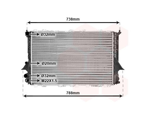Radiator, engine cooling 03002077 International Radiators, Image 2