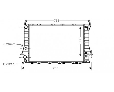 Radiator, engine cooling 03002078 International Radiators