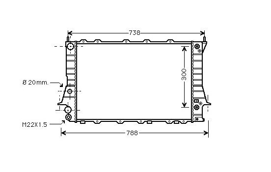 Radiator, engine cooling 03002078 International Radiators