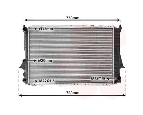 Radiator, engine cooling 03002081 International Radiators, Image 2