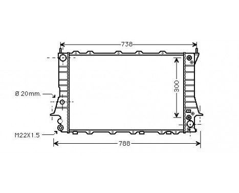 Radiator, engine cooling 03002082 International Radiators