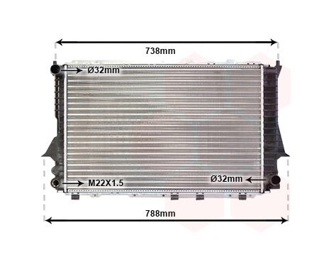Radiator, engine cooling 03002083 International Radiators, Image 2