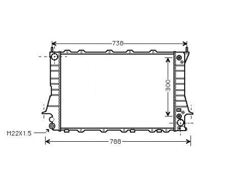 Radiator, engine cooling 03002084 International Radiators