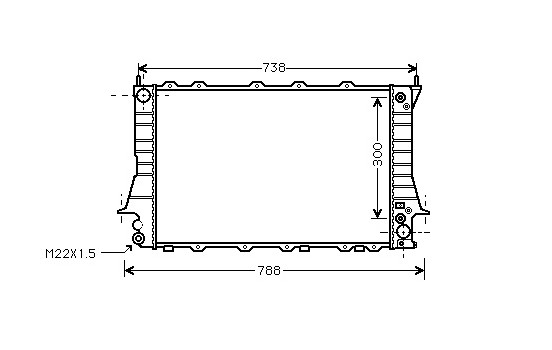 Radiator, engine cooling 03002084 International Radiators