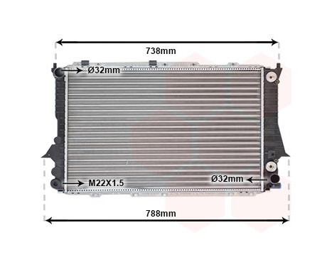 Radiator, engine cooling 03002084 International Radiators, Image 2