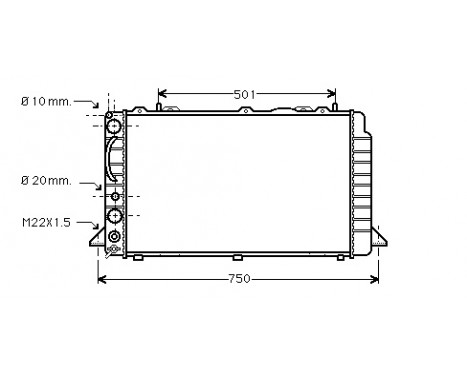 Radiator, engine cooling 03002089 International Radiators