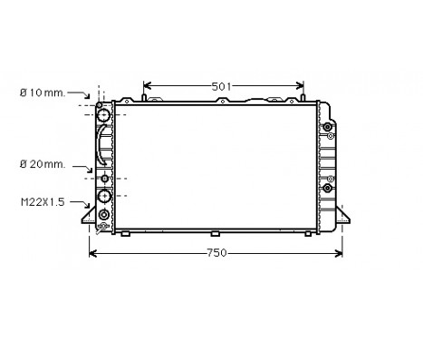 Radiator, engine cooling 03002090 International Radiators