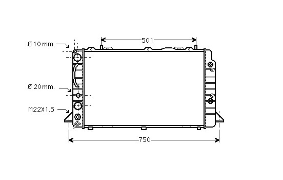 Radiator, engine cooling 03002090 International Radiators