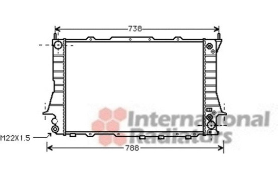 Radiator, engine cooling 03002101 International Radiators, Image 2