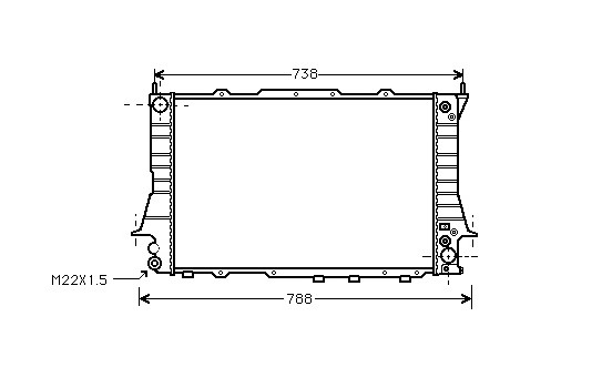 Radiator, engine cooling 03002101 International Radiators