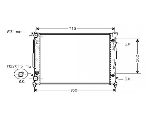 Radiator, engine cooling 03002109 International Radiators