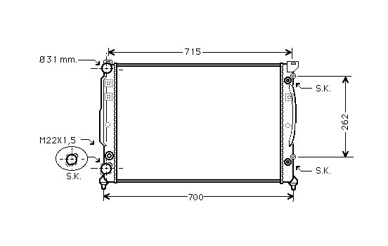 Radiator, engine cooling 03002109 International Radiators
