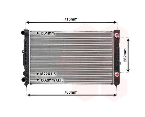 Radiator, engine cooling 03002109 International Radiators, Image 2