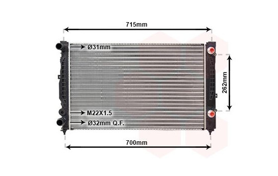 Radiator, engine cooling 03002109 International Radiators, Image 2