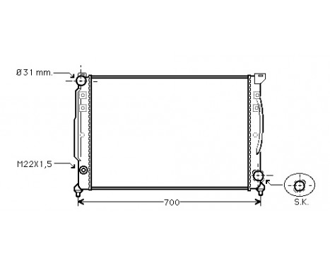 Radiator, engine cooling 03002110 International Radiators