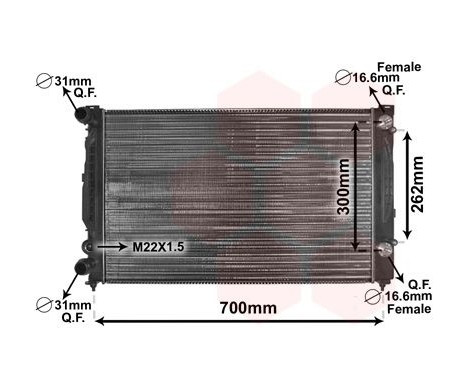 Radiator, engine cooling 03002122 International Radiators, Image 2