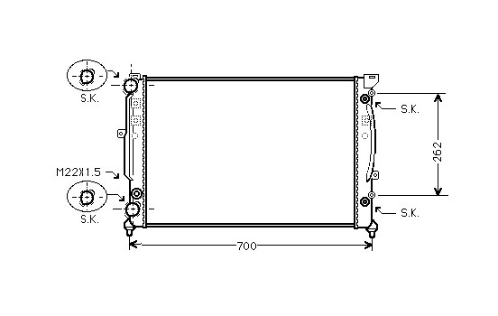 Radiator, engine cooling 03002122 International Radiators