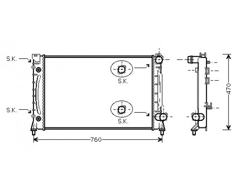 Radiator, engine cooling 03002158 International Radiators