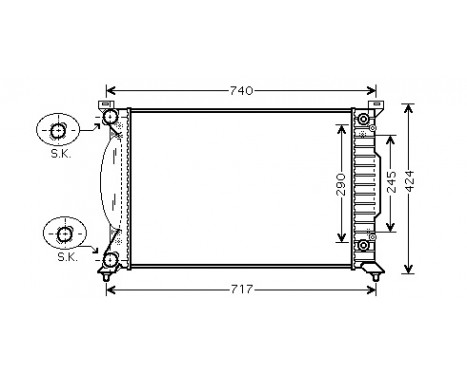 Radiator, engine cooling 03002202 International Radiators