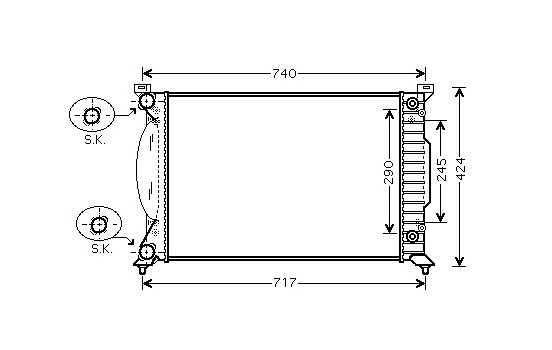 Radiator, engine cooling 03002202 International Radiators