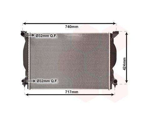 Radiator, engine cooling 03002204 International Radiators, Image 2