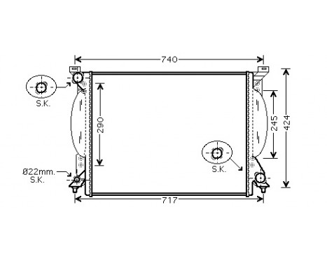 Radiator, engine cooling 03002204 International Radiators