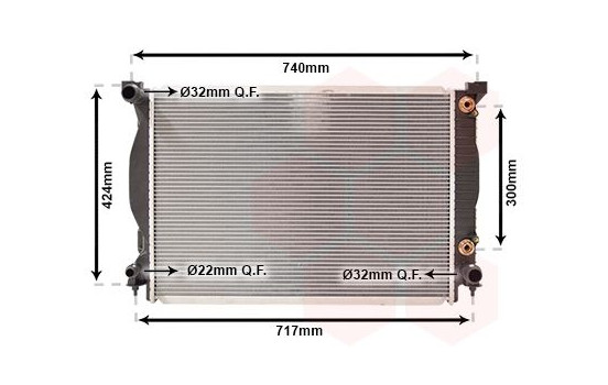 Radiator, engine cooling 03002205 International Radiators, Image 2