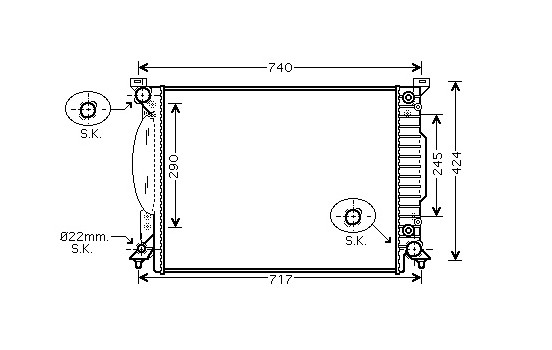 Radiator, engine cooling 03002205 International Radiators