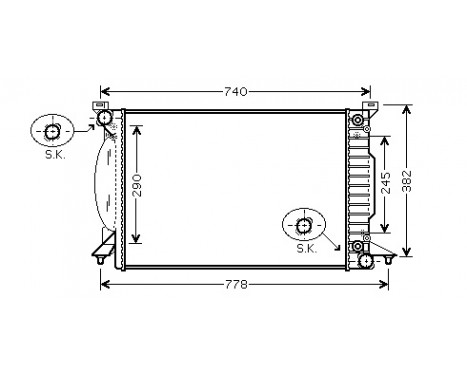 Radiator, engine cooling 03002207 International Radiators