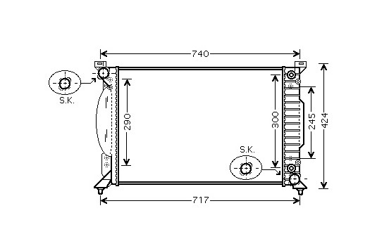 Radiator, engine cooling 03002229 International Radiators