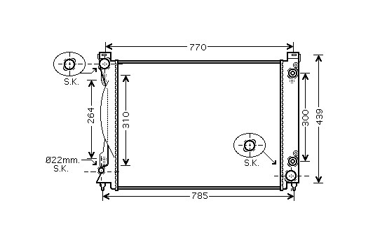 Radiator, engine cooling 03002231 International Radiators