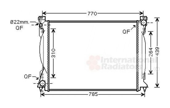Radiator, engine cooling 03002235 International Radiators, Image 2