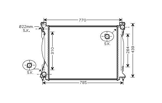 Radiator, engine cooling 03002235 International Radiators
