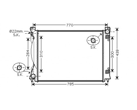 Radiator, engine cooling 03002236 International Radiators