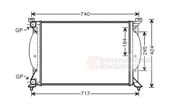 Radiator, engine cooling 03002240 International Radiators, Image 2