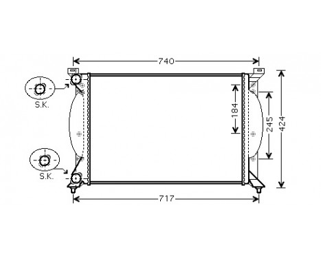Radiator, engine cooling 03002240 International Radiators